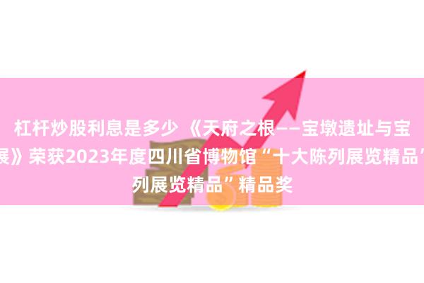 杠杆炒股利息是多少 《天府之根——宝墩遗址与宝墩文化展》荣获2023年度四川省博物馆“十大陈列展览精品”精品奖