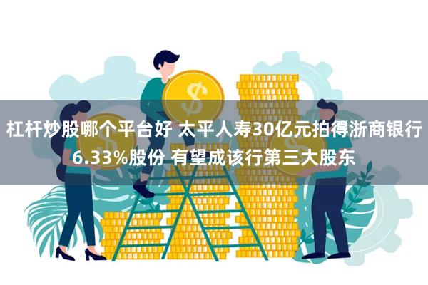 杠杆炒股哪个平台好 太平人寿30亿元拍得浙商银行6.33%股份 有望成该行第三大股东