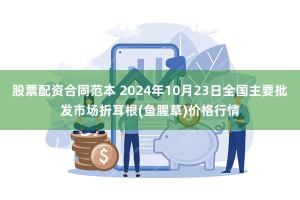 股票配资合同范本 2024年10月23日全国主要批发市场折耳根(鱼腥草)价格行情