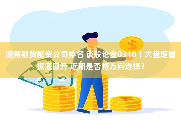 湖南期货配资公司排名 谈股论金0310丨大盘缩量探底回升 近期是否将方向选择？