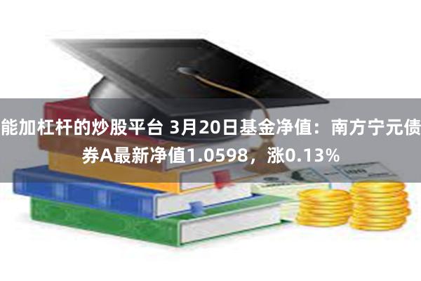 能加杠杆的炒股平台 3月20日基金净值：南方宁元债券A最新净值1.0598，涨0.13%